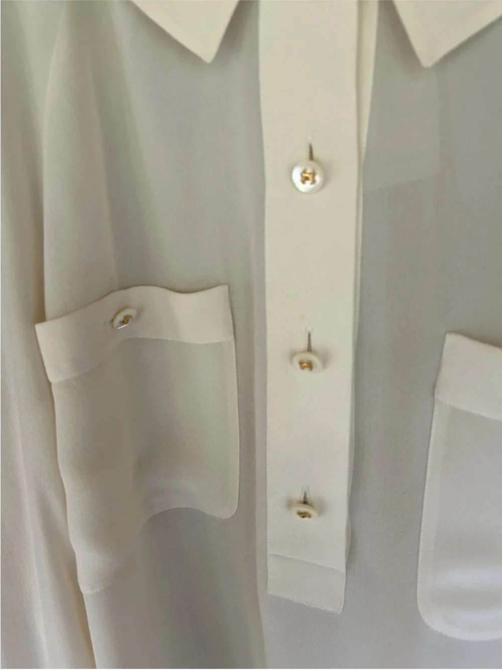 Vintage Chanel FR 40 Silk Blouse